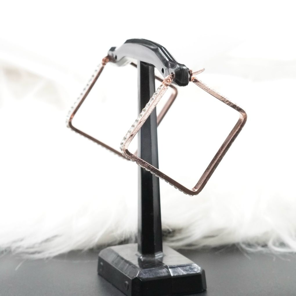 Miniatura 2 de CANDONGA ROMBO ROSA PIEDRA BLANCA